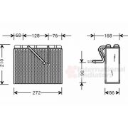 Слика 1 $на Испарувач на клима уред VAN WEZEL 3700V300