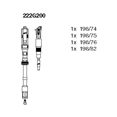 Слика на кабли за свеќици - комплет сет кабли BREMI 222G200 за Skoda Octavia (1U2) 1.8 - 125 коњи бензин