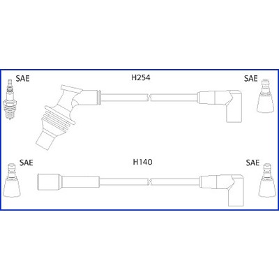 Слика на Кабли за свеќици - комплет сет кабли HITACHI Hueco 134460