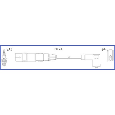 Слика на Кабли за свеќици - комплет сет кабли HITACHI Hueco 134714