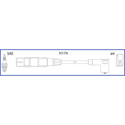 Слика на кабли за свеќици - комплет сет кабли HITACHI Hueco 134714 за VW Polo 3 Classic (6kv2) 100 - 100 коњи бензин