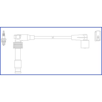 Слика на кабли за свеќици - комплет сет кабли HITACHI Hueco 134812 за Opel Vita B 1.6 i 16V - 106 коњи бензин