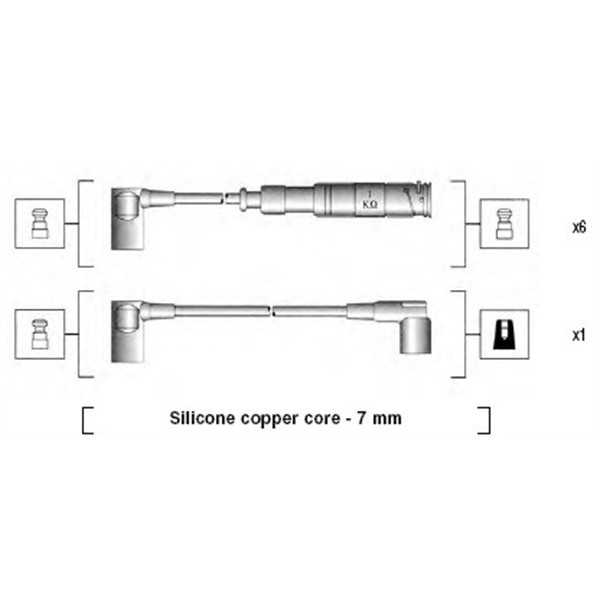 Слика на Кабли за свеќици - комплет сет кабли MAGNETI MARELLI 941115110655