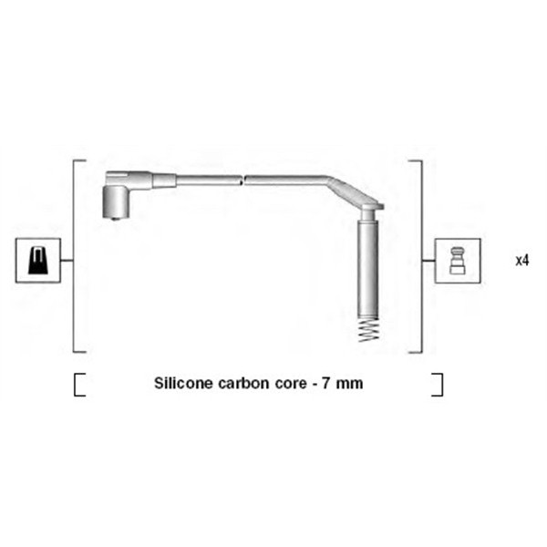 Слика на Кабли за свеќици - комплет сет кабли MAGNETI MARELLI 941125190673