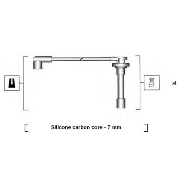 Слика на Кабли за свеќици - комплет сет кабли MAGNETI MARELLI 941255060816