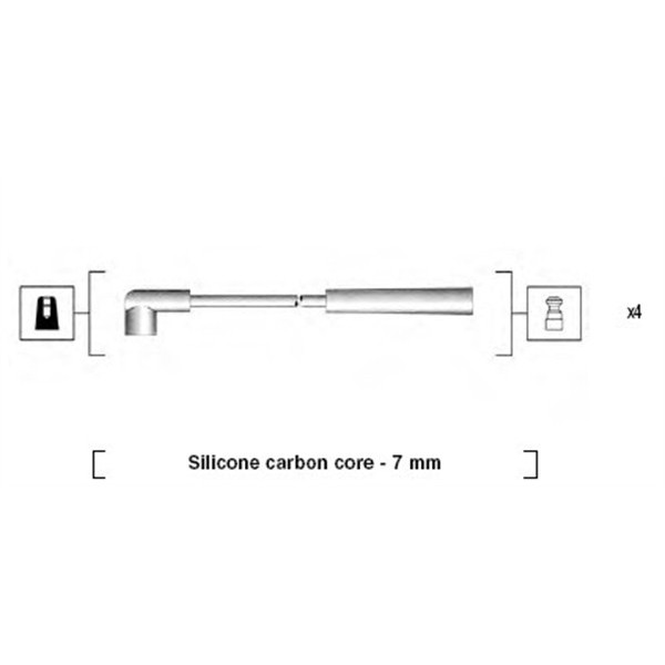 Слика на Кабли за свеќици - комплет сет кабли MAGNETI MARELLI 941295050877