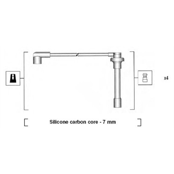 Слика на Кабли за свеќици - комплет сет кабли MAGNETI MARELLI 941315050892