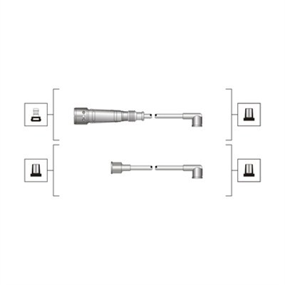 Слика на Кабли за свеќици - комплет сет кабли MAGNETI MARELLI 941319170004