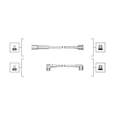 Слика на кабли за свеќици - комплет сет кабли MAGNETI MARELLI 941319170067 за Renault Rapid Box 1.0 - 37 коњи бензин