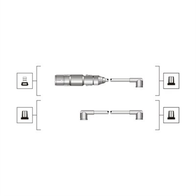 Слика на кабли за свеќици - комплет сет кабли MAGNETI MARELLI 941319170071 за VW Jetta 4 (1J2) 2.8 V6 4motion - 204 коњи бензин