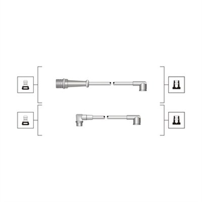 Слика на кабли за свеќици - комплет сет кабли MAGNETI MARELLI 941319170090 за Renault 25 (B29) 2.2 (B29B) - 108 коњи бензин