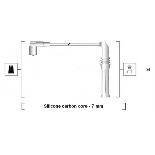 Слика на Кабли за свеќици - комплет сет кабли MAGNETI MARELLI 941365040927