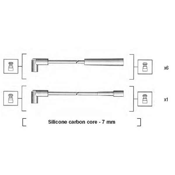 Слика на кабли за свеќици - комплет сет кабли MAGNETI MARELLI 941425020940 за CHRYSLER LE BARON Cabrio 3.0 i V6 - 143 коњи бензин