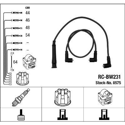 Слика на Кабли за свеќици - комплет сет кабли NGK 0575