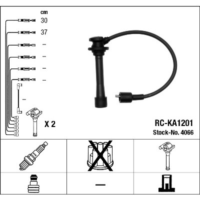 Слика на Кабли за свеќици - комплет сет кабли NGK 4066