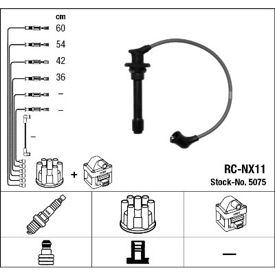 Слика на Кабли за свеќици - комплет сет кабли NGK 5075