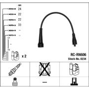 Слика 1 на кабли за свеќици - комплет сет кабли NGK 8234