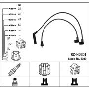 Слика 1 на кабли за свеќици - комплет сет кабли NGK 8300