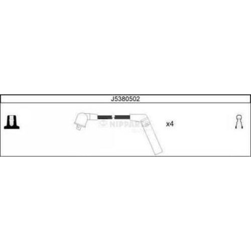 Слика на Кабли за свеќици - комплет сет кабли NIPPARTS J5380502