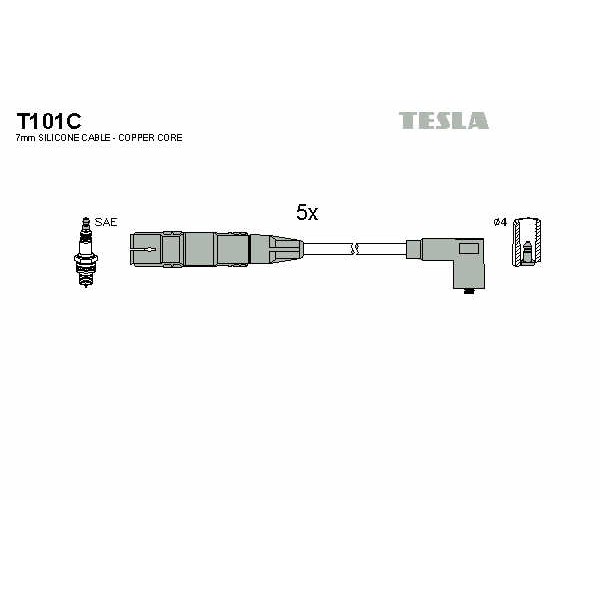 Слика на Кабли за свеќици - комплет сет кабли TESLA Original T101C