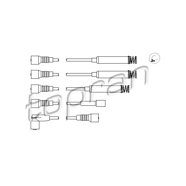 Слика на Кабли за свеќици - комплет сет кабли TOPRAN 202 519