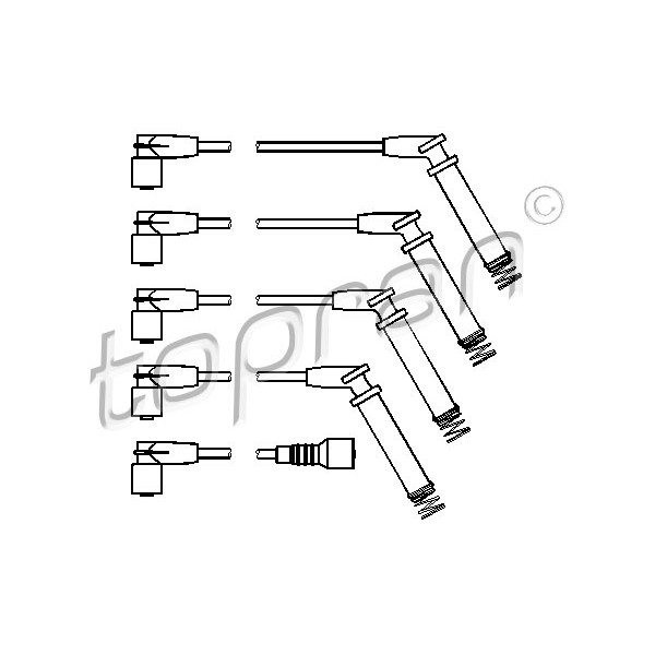 Слика на Кабли за свеќици - комплет сет кабли TOPRAN 202 526