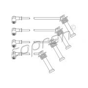 Слика 1 на кабли за свеќици - комплет сет кабли TOPRAN 302 045