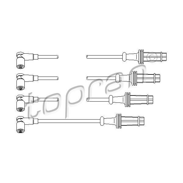 Слика на кабли за свеќици - комплет сет кабли TOPRAN 721 506 за Citroen ZX Break N2 1.4 i - 75 коњи бензин