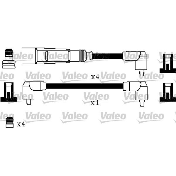 Слика на кабли за свеќици - комплет сет кабли VALEO 346332 за VW Lupo (6X1,6E1) 1.0 - 50 коњи бензин