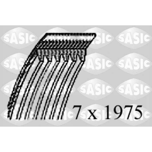 Слика на канален (линиски) ремен SASIC 7PK1975 за Alfa Romeo 164 Sedan 3.0 V6 (164.H1A, 164.H1B, 164.K1P) - 180 коњи бензин