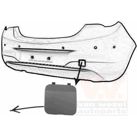 Слика на капак, кука VAN WEZEL 3804557 за Opel Corsa E 1.4 - 90 коњи бензин