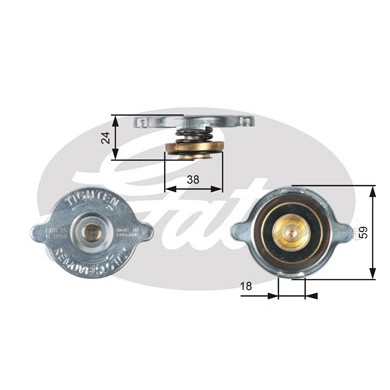 Слика на капачка, радиатор GATES RC113 за Nissan Patrol Hardtop (K260) 2.8 D - 103 коњи дизел