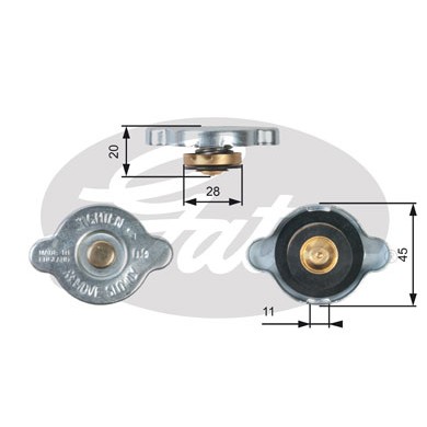 Слика на капачка, радиатор GATES RC124 за Hyundai Excel 2 (LC) 1.6 - 105 коњи бензин