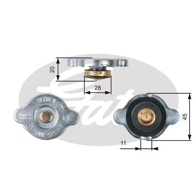 Слика на капачка, радиатор GATES RC133 за Honda Prelude 5 (BB) 2.2 16V (BB6, BB8) - 185 коњи бензин