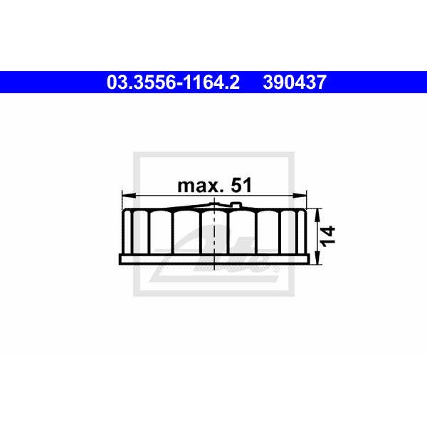 Слика на Капачка, резервоар за сопирачка течност ATE 03.3556-1164.2