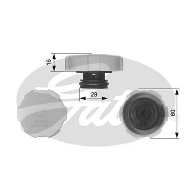 Слика на капачка за сад за разладна течност GATES RC231 за Opel Zafira (A05) 1.9 CDTI - 100 коњи дизел