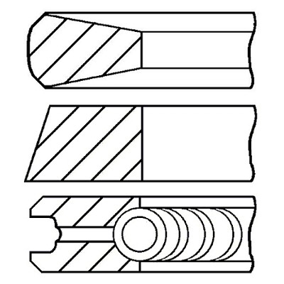 Слика на Карики GOETZE 08-104300-00 за камион MAN F 2000 33.414 DFK, DF-KI - 409 коњи дизел