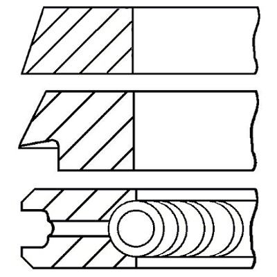 Слика на Карики GOETZE 08-109400-10 за Audi 80 Sedan (89, 89Q, 8A, B3) 1.8 E - 112 коњи бензин