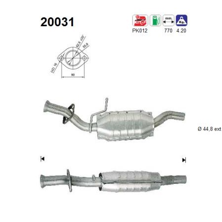 Слика на катализатор AS 20031 за Ford Fiesta 3 (gfj) 1.1 - 50 коњи бензин