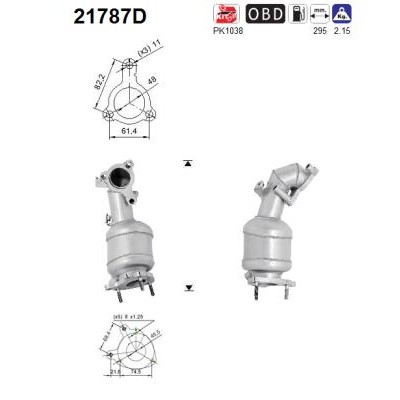 Слика на катализатор AS 21787D за Opel Astra H Van 1.7 CDTI - 110 коњи дизел