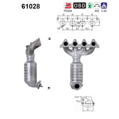 Слика на катализатор AS 61028 за Hyundai Tiburon (GK) 1.6 16V - 105 коњи бензин