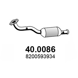 Слика на катализатор ASSO 40.0086 за Renault Clio 2 1.2 16V (BB05, BB0W, BB11, BB27, BB2T, BB2U, BB2V, CB05...) - 75 коњи бензин