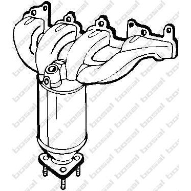 Слика на катализатор BOSAL 090-016 за Opel Astra H Hatchback 1.8 - 125 коњи бензин