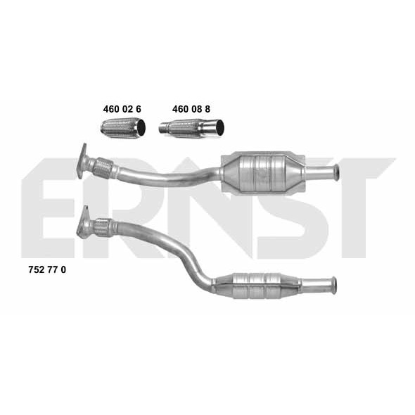 Слика на катализатор ERNST Set 752770 за Renault Laguna (B56,556) 1.8 16V (B563, B564) - 120 коњи бензин