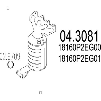 Слика на Катализатор MTS 04.3081