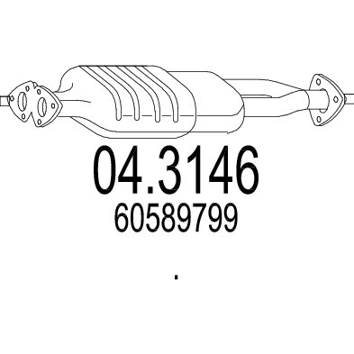 Слика на катализатор MTS 04.3146 за Alfa Romeo 164 Sedan 3.0 24V (164.K1) - 211 коњи бензин