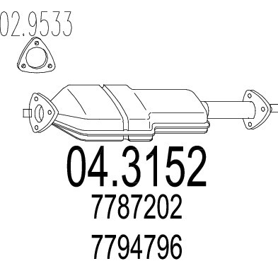Слика на Катализатор MTS 04.3152