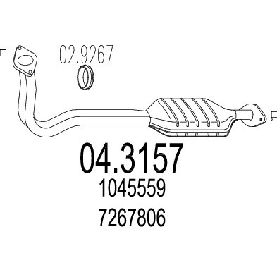 Слика на катализатор MTS 04.3157 за Ford Mondeo 1 Estate (BNP) 1.8 TD - 88 коњи дизел