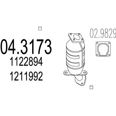Слика на Катализатор MTS 04.3173