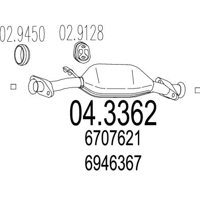 Слика на катализатор MTS 04.3362 за Ford Orion 3 (GAL) 1.4 - 73 коњи бензин